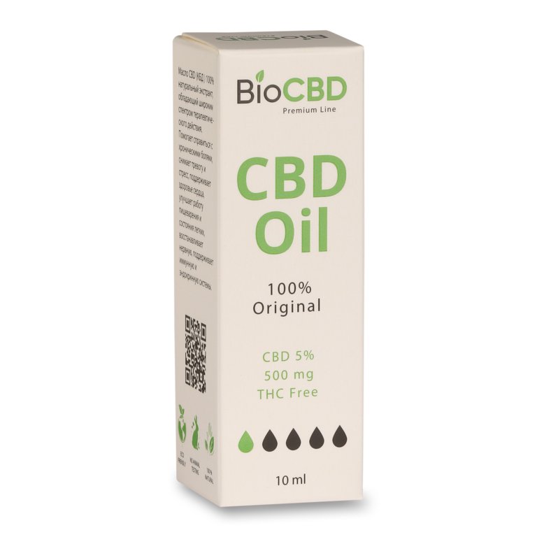 CBD масло "BioCBD" КБД: 500мг 5% 