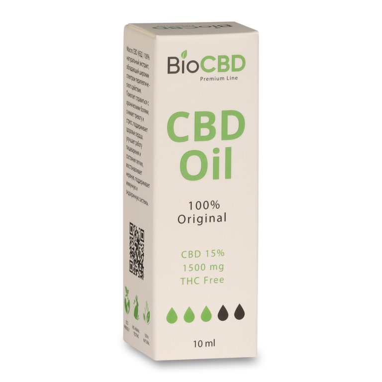CBD масло "BioCBD" КБД: 1500мг 15%